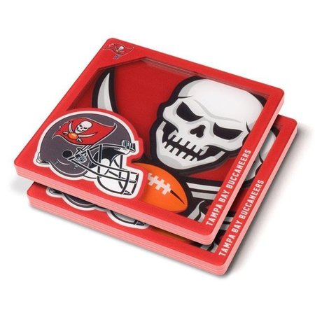 YOUTHEFAN YouTheFan 2503561 NFL Tampa Bay Buccaneers 3D Logo Series Coasters 2503561